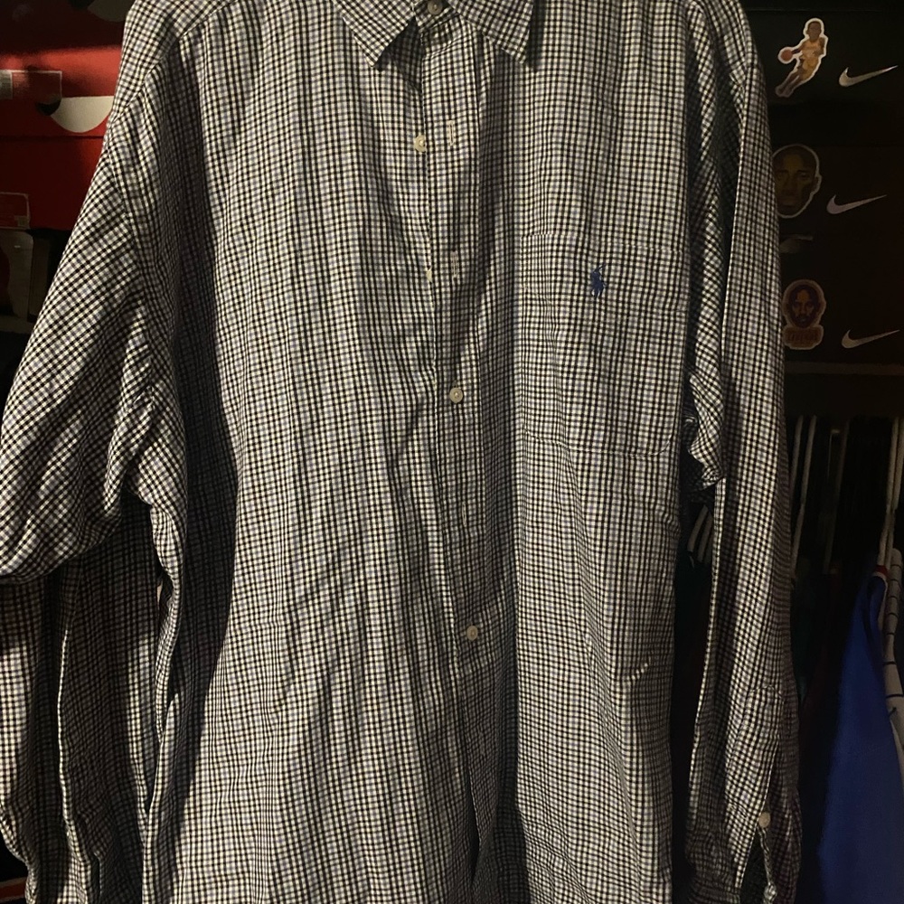 Polo Ralph Lauren Black and White Casual Button Down Shirt